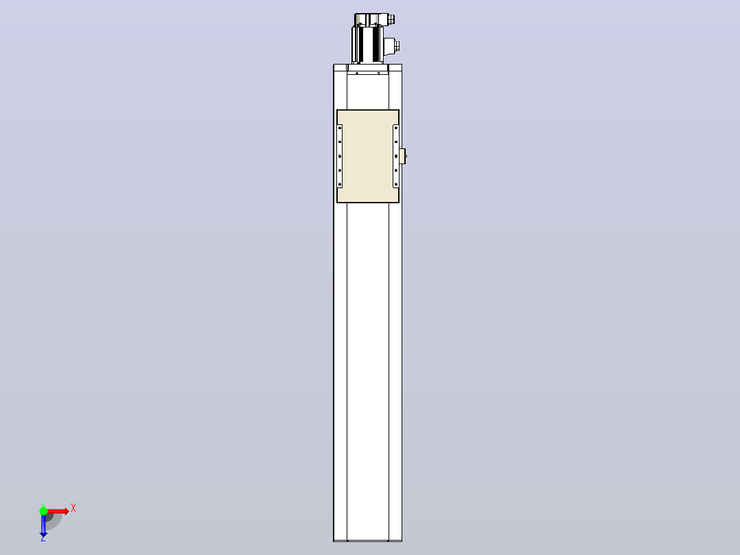 滚珠丝杠直线轴带导轨全封闭TPA-HCR-220D-3210C-L1050-M-C-P1K-N3俯视图
