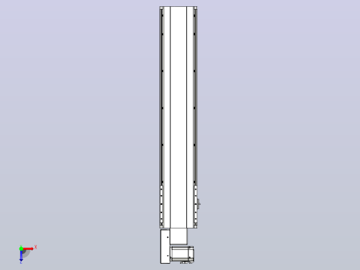 皮带直线轴半封闭可选导轨TPA-HNB-202D-140-L850-ML-C-P75-N3俯视缩略图