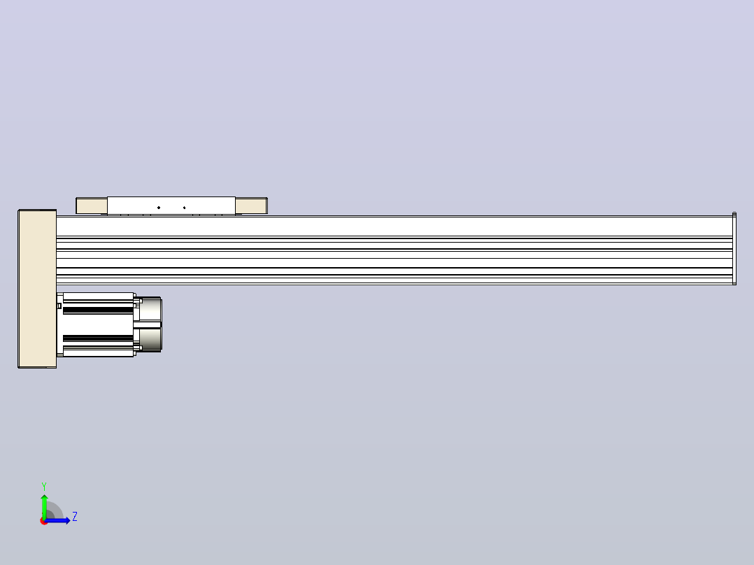 滚珠丝杠直线轴带导轨全封闭TPA-HCR-220D-3210C-L700-MP-C-P1K-N3左视图