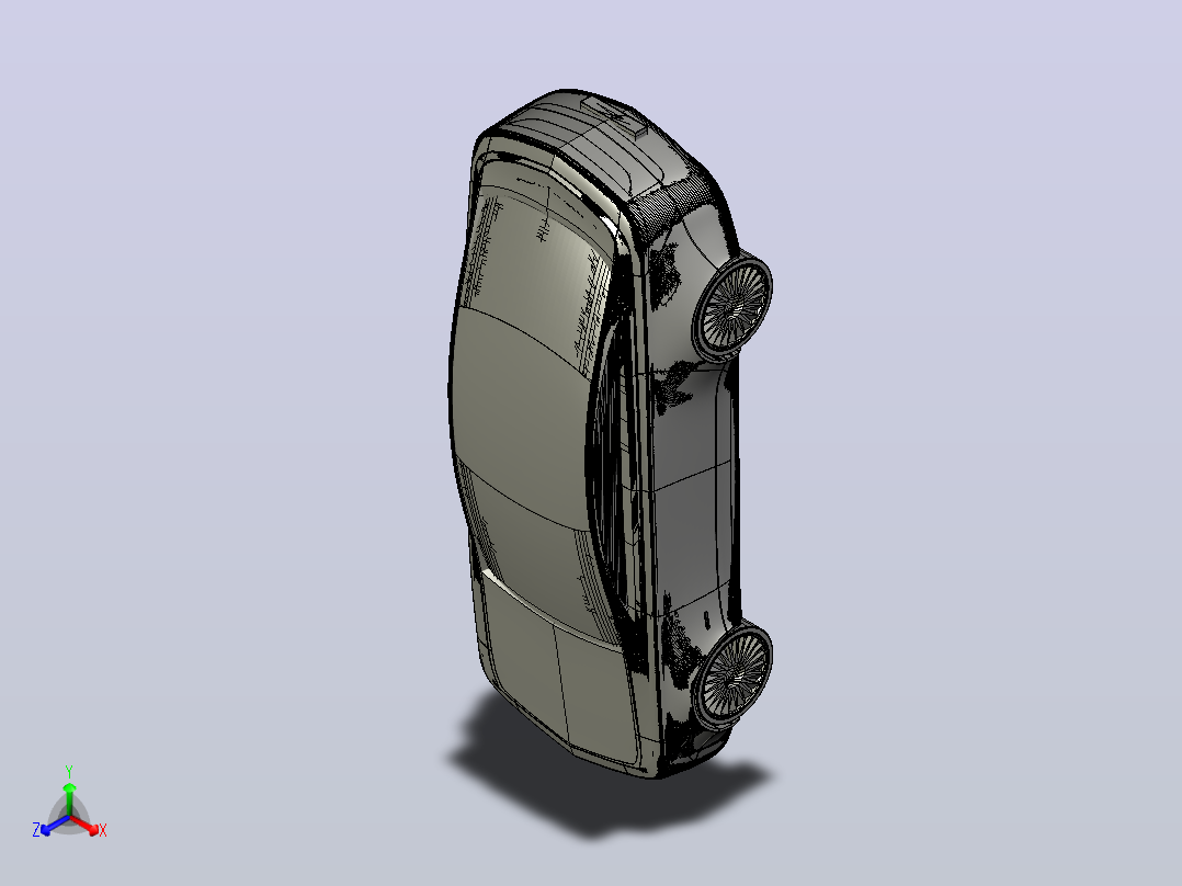 运动轿车(B00D)概念车正等轴测图