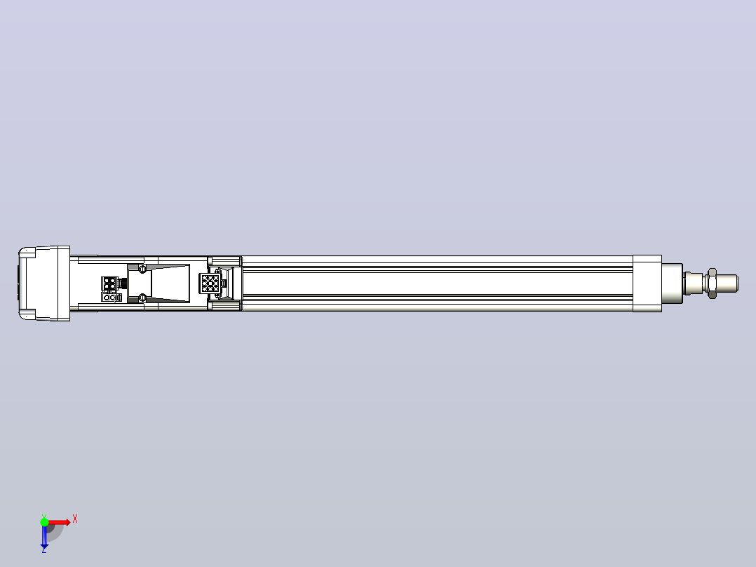 轻载电动缸TPA-ESR25-1002C-L300-MR-W-P10-C3俯视图