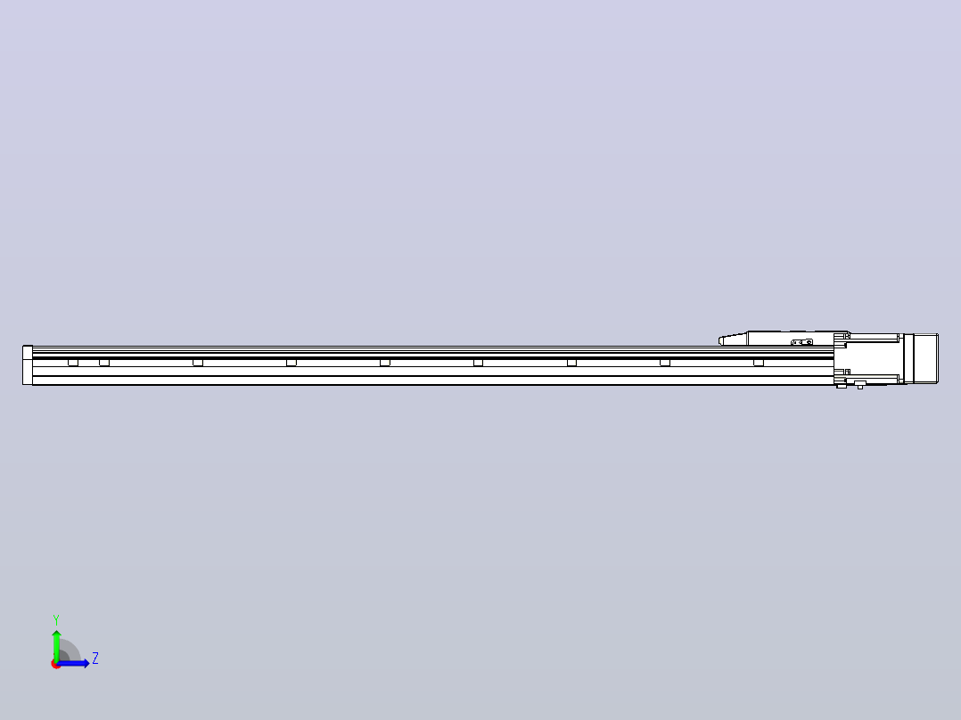 滚珠丝杠直线轴内置导轨TPA-GCR-170-2510C-L1100-MR-M75-N3左视图
