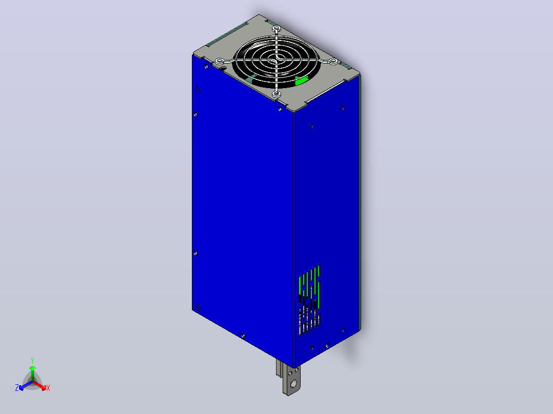 明纬开关电源适配器变压器RSP-1500-5正等轴测图