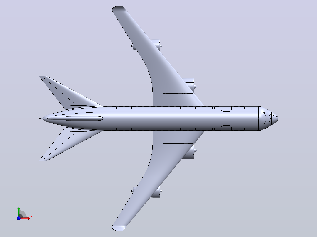 777X客机前视图