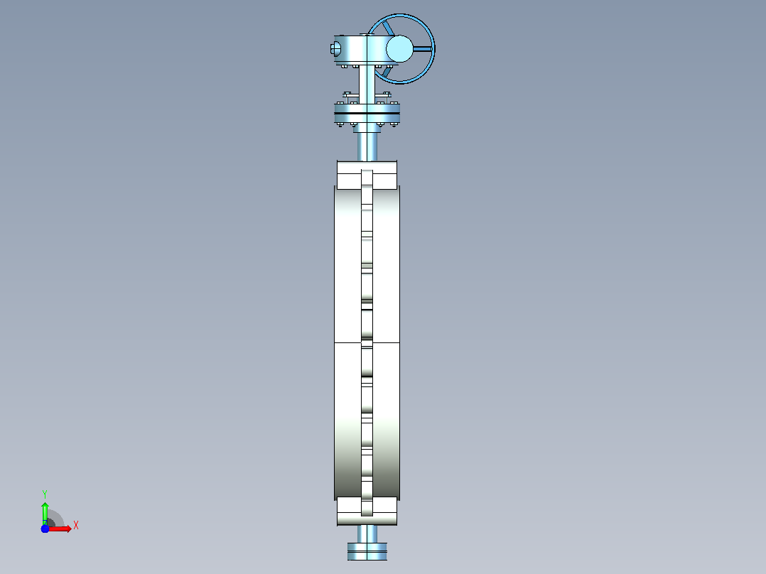 815L凸耳式美标蝶阀[API815L-32”]前视图