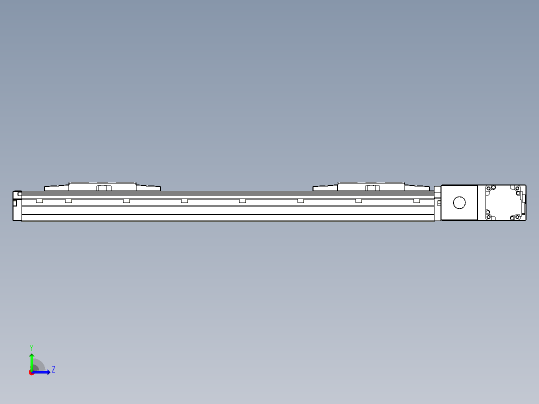皮带直线轴双滑块型TPA-GCBS-120-P70-L125-QR-M20-N3左视图