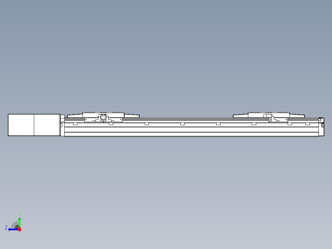 皮带直线轴双滑块型TPA-GCBS-120-P70-L125-QR-M20-N3右视图