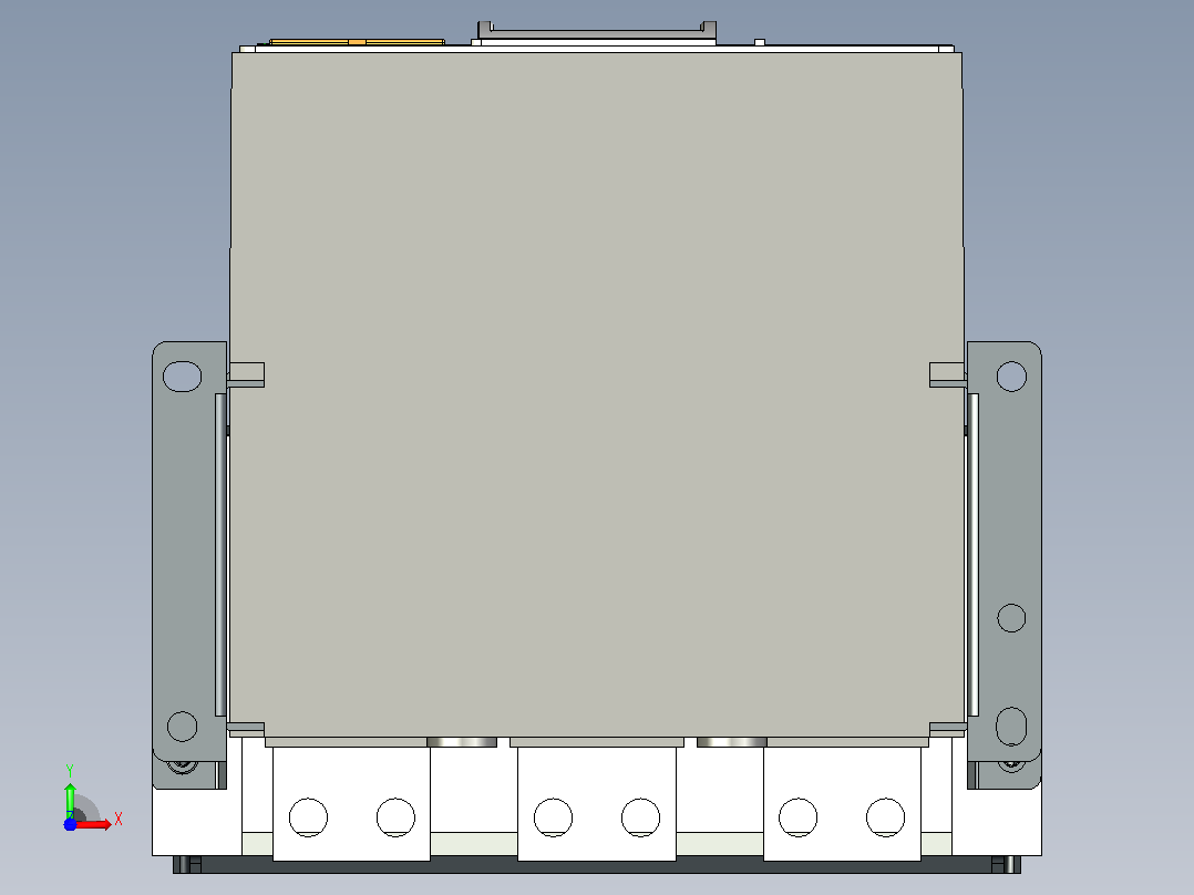 NXAF16N_H08-12 3P固定式万能式断路器三维模型202212前视图