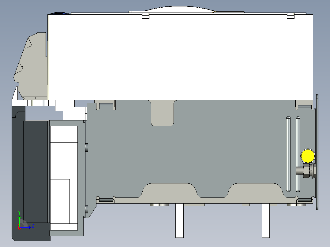 NXAF16N_H08-12 3P固定式万能式断路器三维模型202212左视图