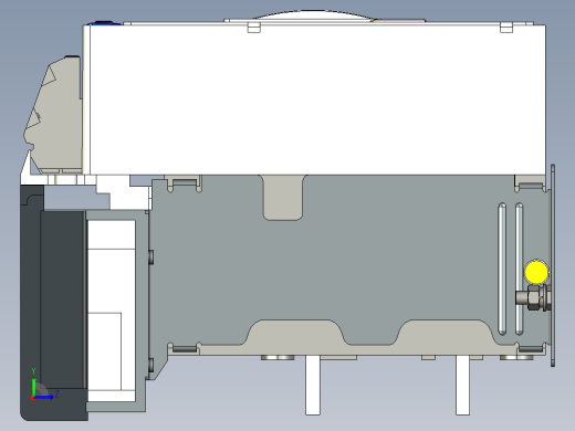 NXAF16N_H08-12 3P固定式万能式断路器三维模型202212左视缩略图