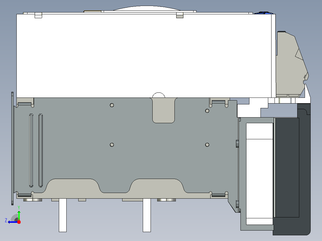 NXAF16N_H08-12 3P固定式万能式断路器三维模型202212右视图