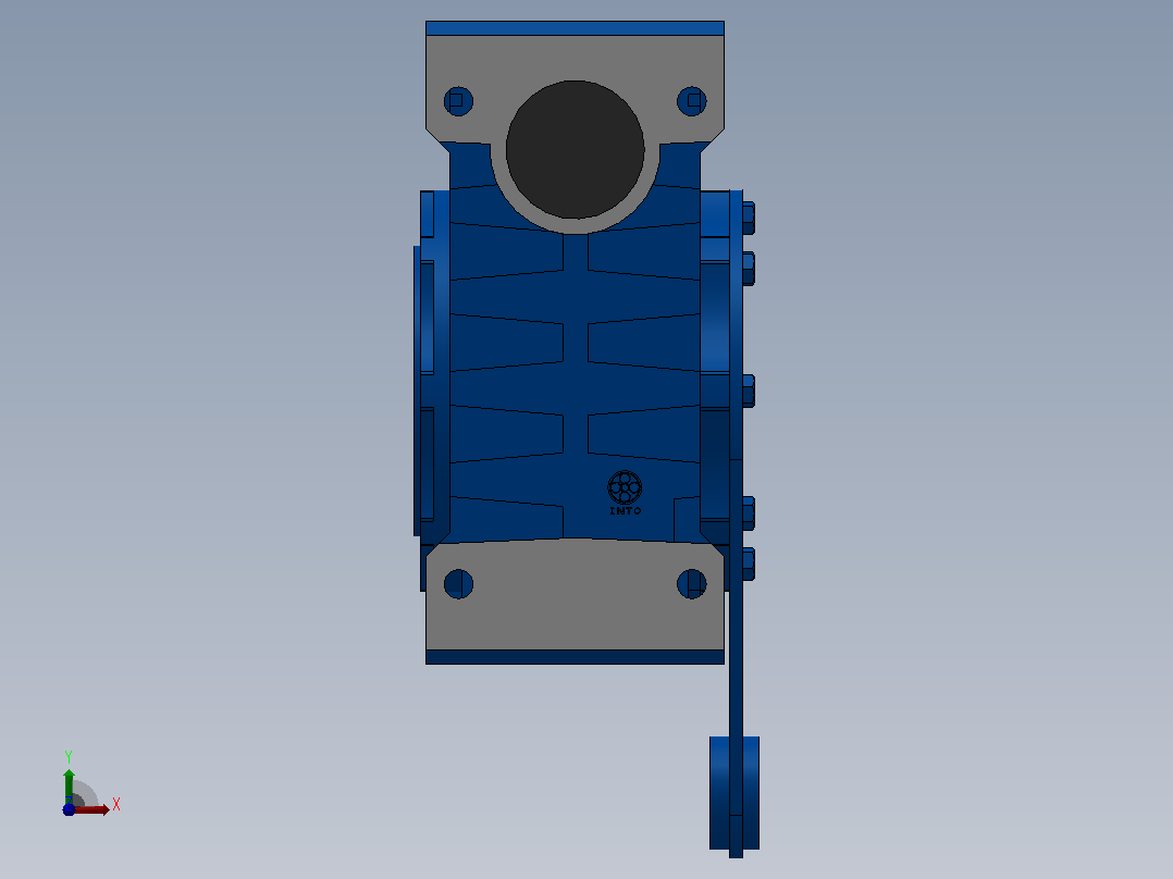 NRV110-150型蜗轮蜗杆减速机(寅通)[NMRV150╱10╱A1╱V5]前视图