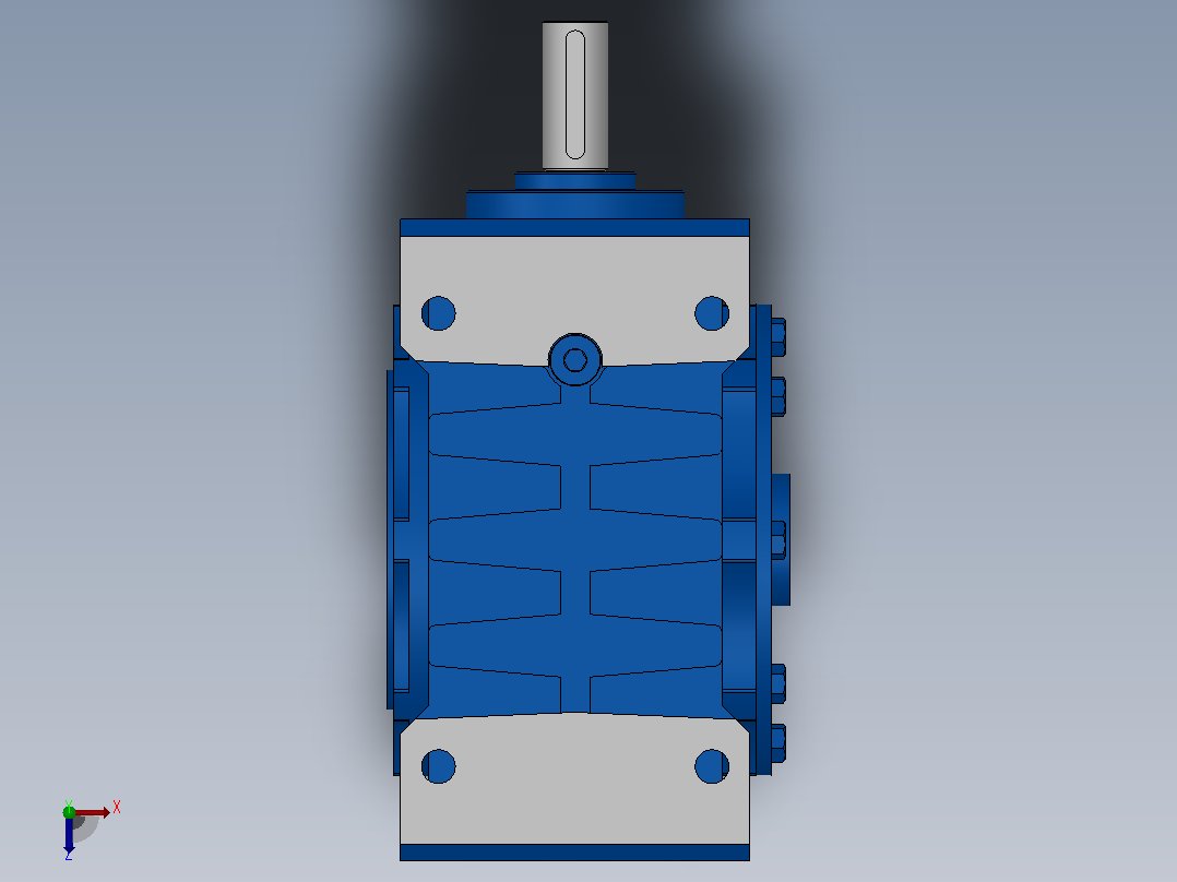 NRV110-150型蜗轮蜗杆减速机(寅通)[NMRV150╱10╱A1╱V5]俯视图