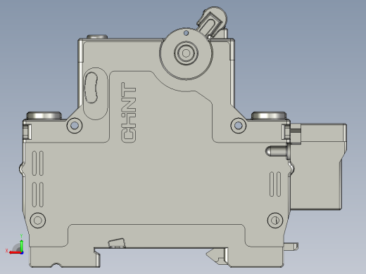 NXBLE-63ZB&amp;2P剩余电流动作断路器三维模型202307后视缩略图