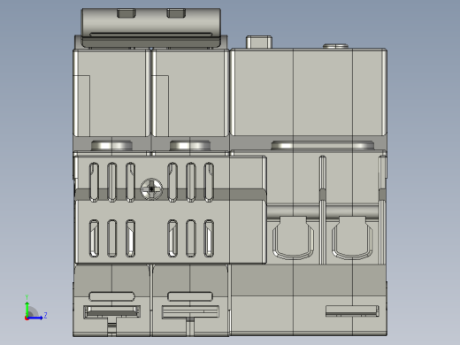 NXBLE-63ZB&amp;2P剩余电流动作断路器三维模型202307左视缩略图