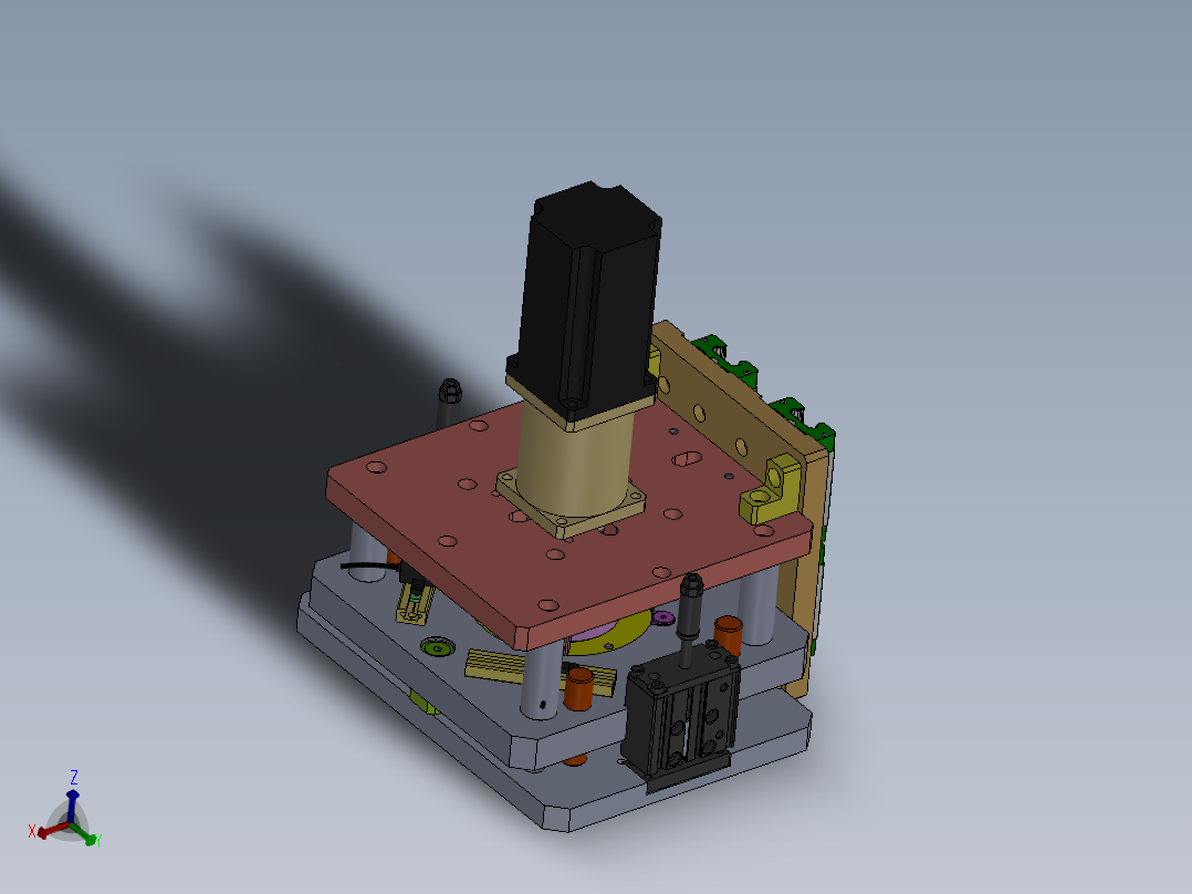 可调取放O圈机构sw17可编辑