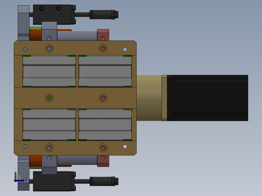 可调取放O圈机构sw17可编辑左视图