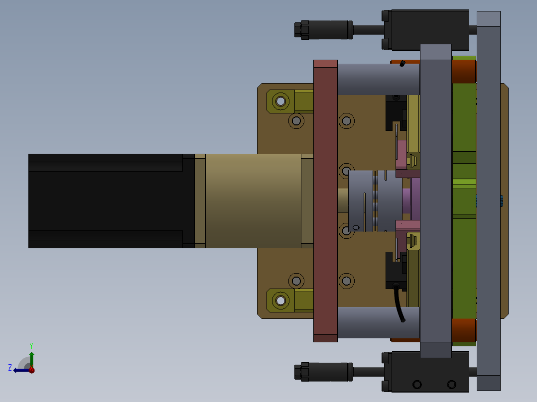 可调取放O圈机构sw17可编辑右视图