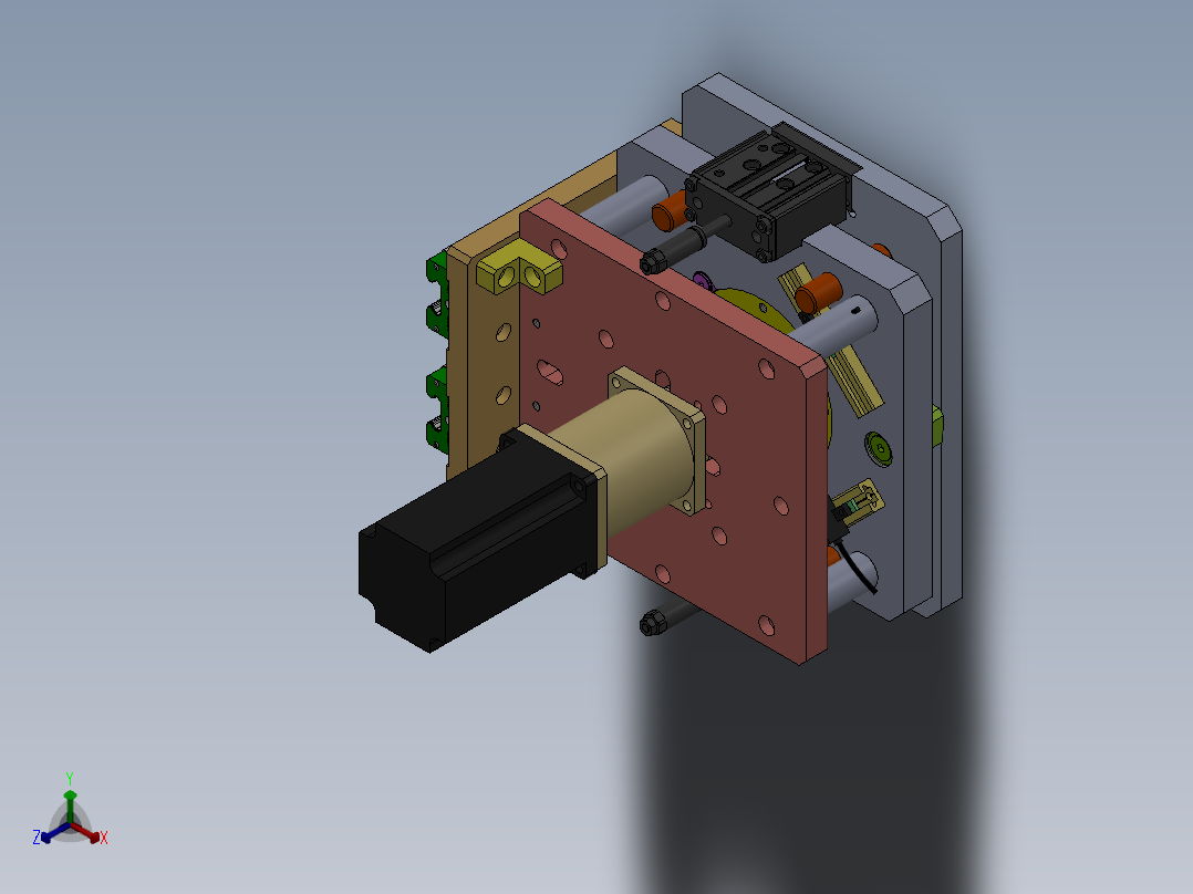 可调取放O圈机构sw17可编辑正等轴测图