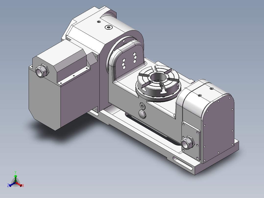 摇篮式五轴回转工作台3D图纸 E264