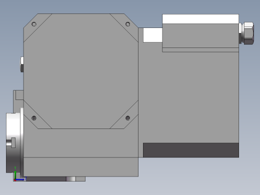 摇篮式五轴回转工作台3D图纸 E264左视缩略图