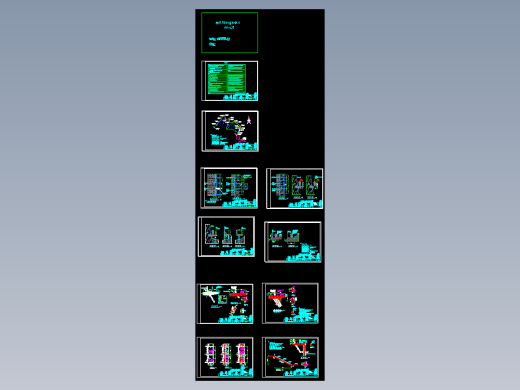 玻璃栈道悬崖人行栈道栈桥大样图栈道悬挑梁大样配筋图施工CAD图
