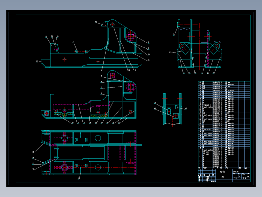 煤矿用液压支架底座图