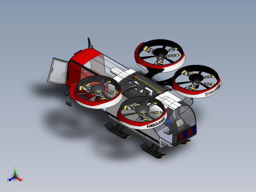 MRDx救援救护车概念模型3D图纸 Solidworks设计(1)正等轴测缩略图