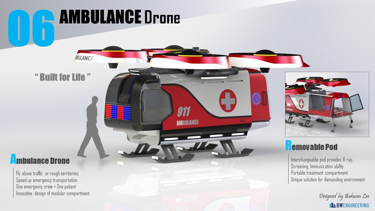 MRDx救援救护车概念模型3D图纸 Solidworks设计(1)