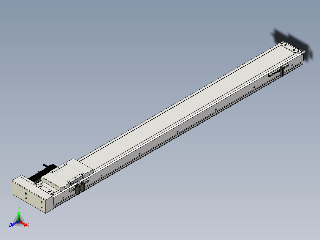 Toyo东佑达直线模组-ECH10-1050-BR-100W+煞車正等轴测图