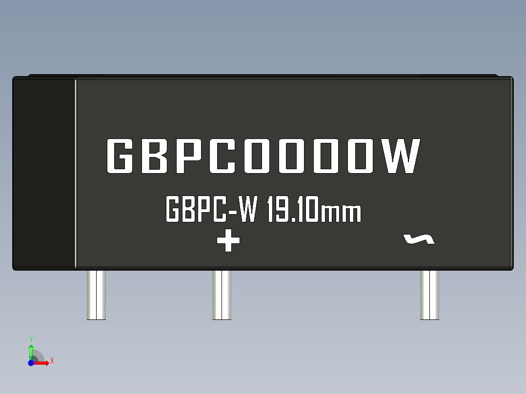 桥式整流器-GBPC-W_Max_Size前视图