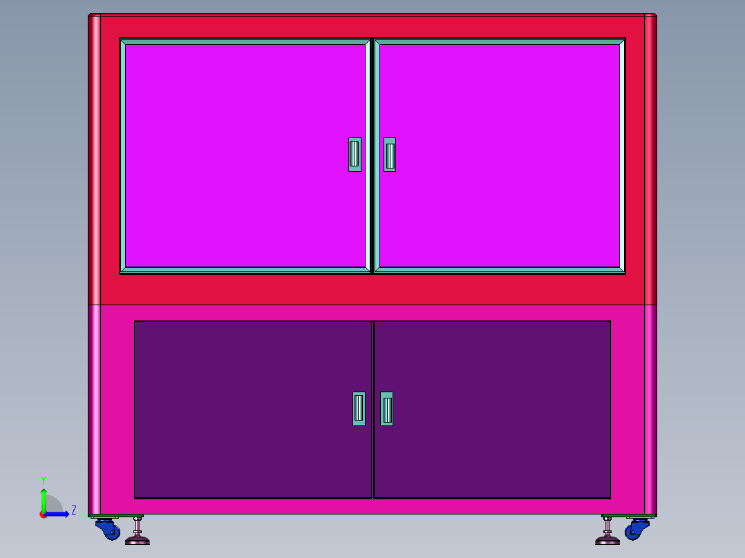 电子设备用多功能贴装机左视图