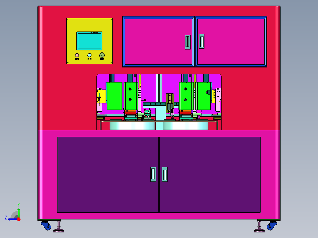 电子设备用多功能贴装机右视图