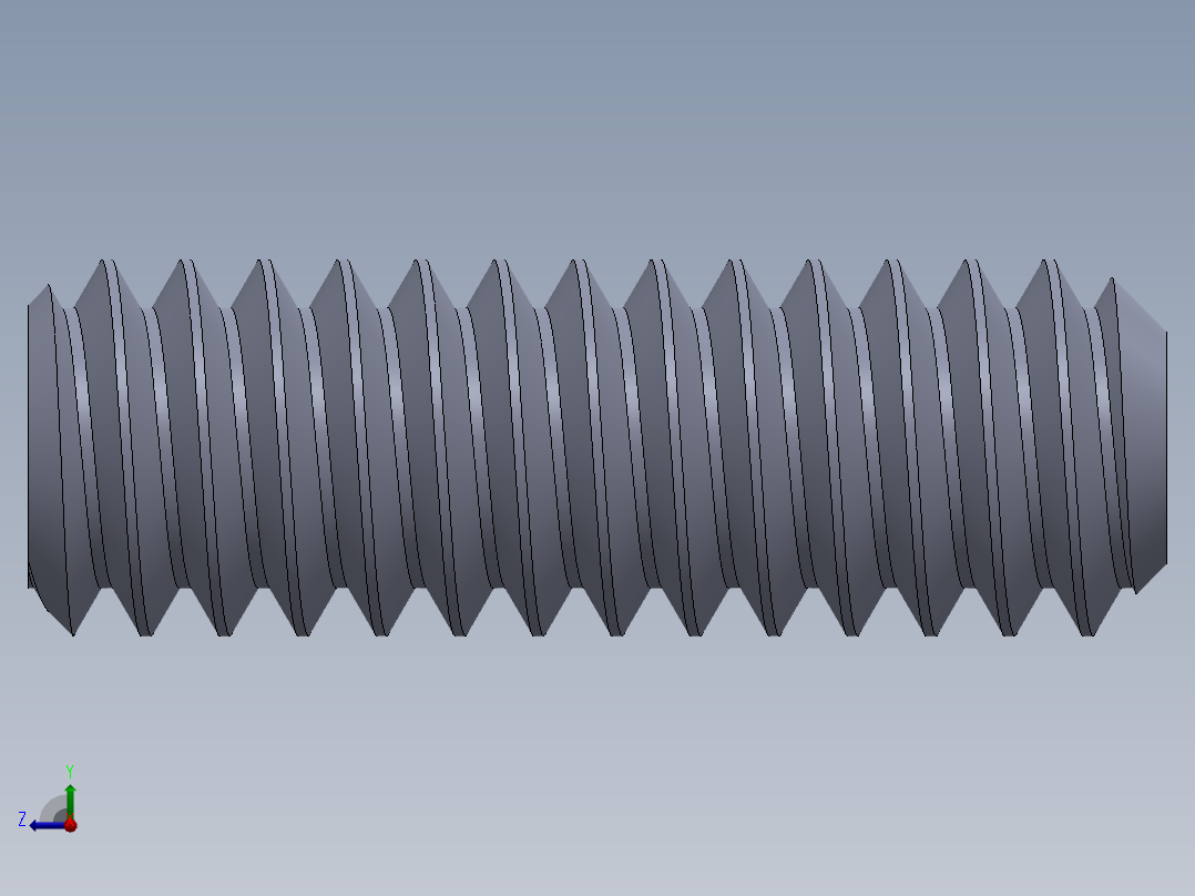 UNC 平头紧定螺钉-UNC SET SCREW 2-58 x 0.250.SLDPRT右视图