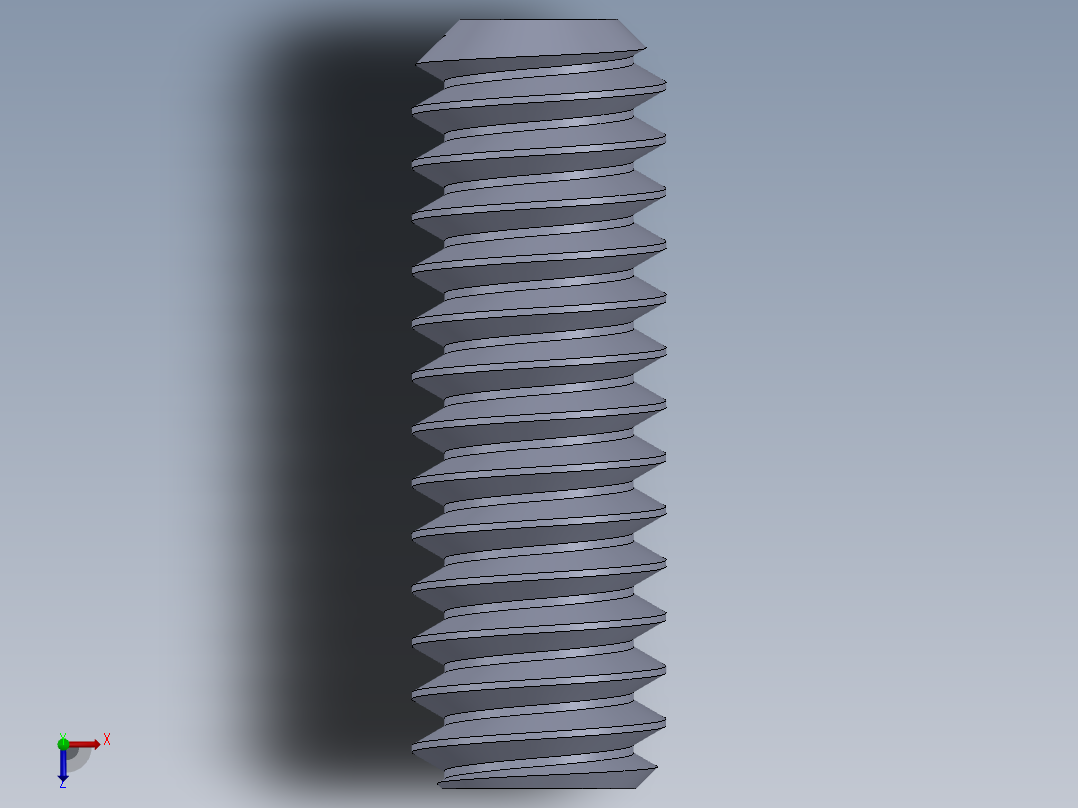 UNC 平头紧定螺钉-UNC SET SCREW 2-58 x 0.250.SLDPRT俯视图