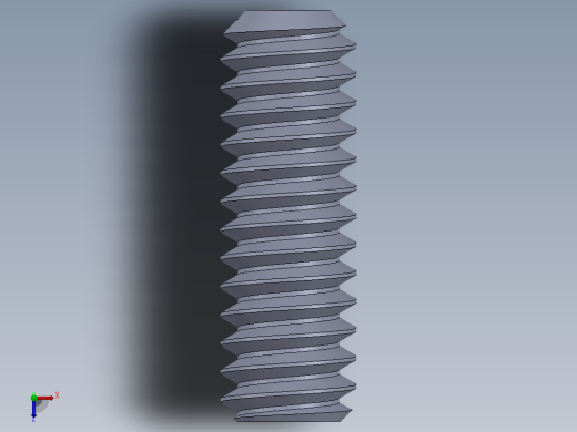 UNC 平头紧定螺钉-UNC SET SCREW 2-58 x 0.250.SLDPRT俯视缩略图