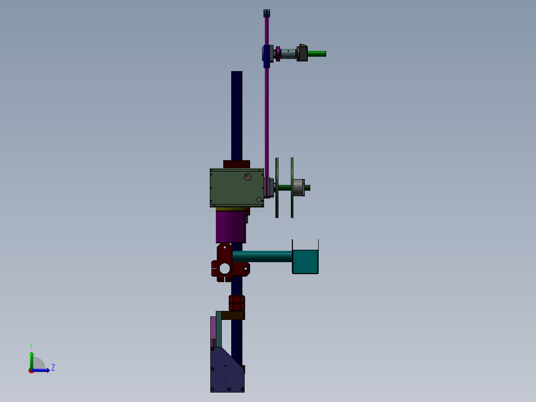 料架組立圖3D左视图