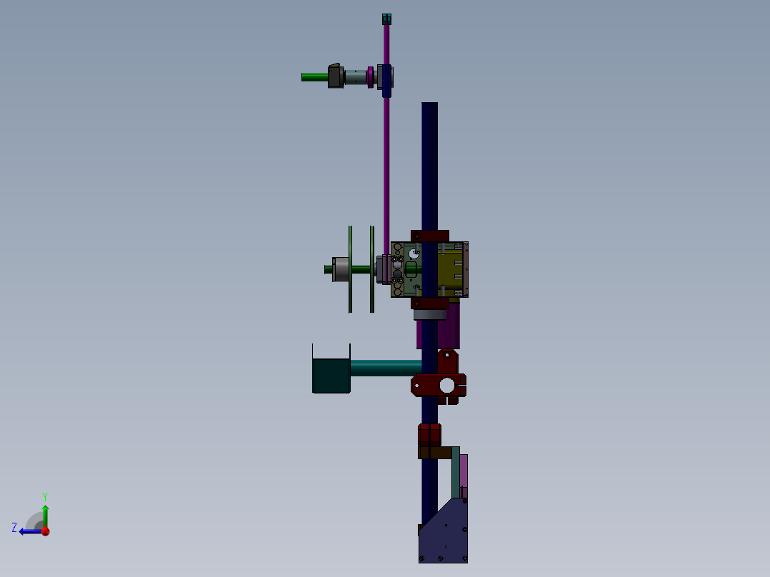 料架組立圖3D右视图