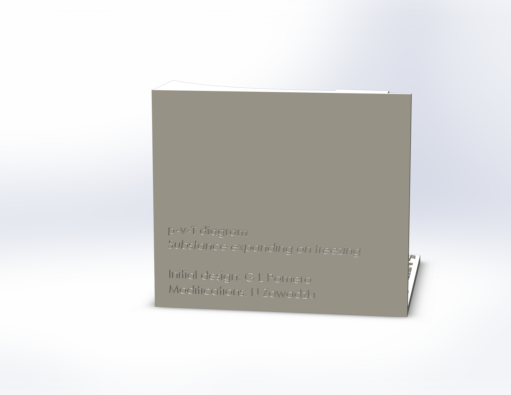 冷冻时膨胀的物质的pVT 相变图