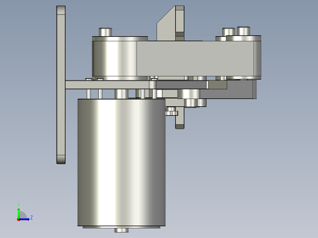 带式砂光机概念设计左视图