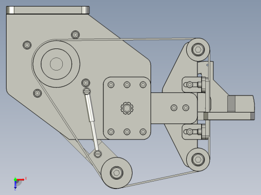 带式砂光机概念设计俯视缩略图