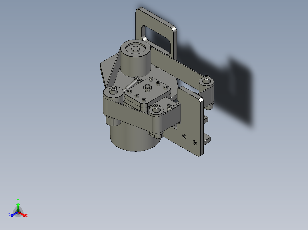 带式砂光机概念设计正等轴测图