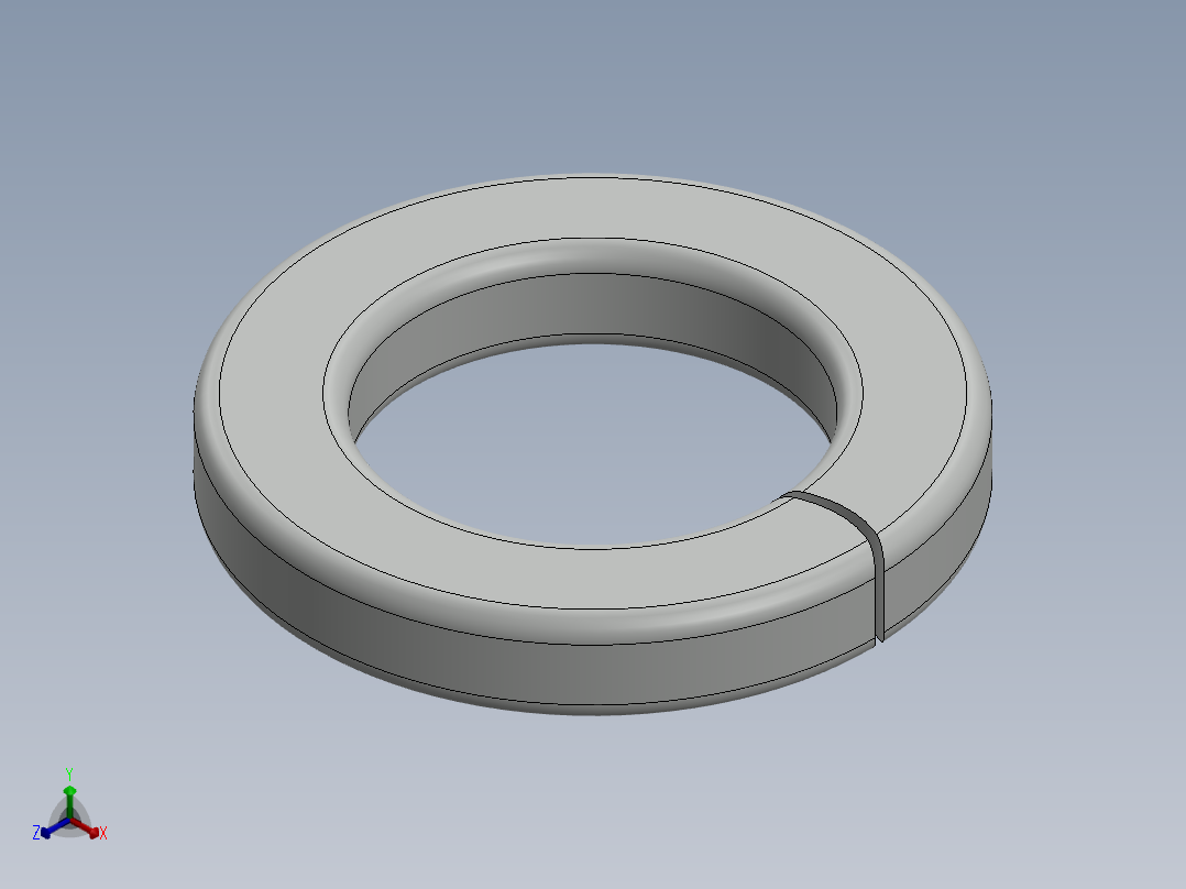 紧固件-0.7500 Split Washer正等轴测图