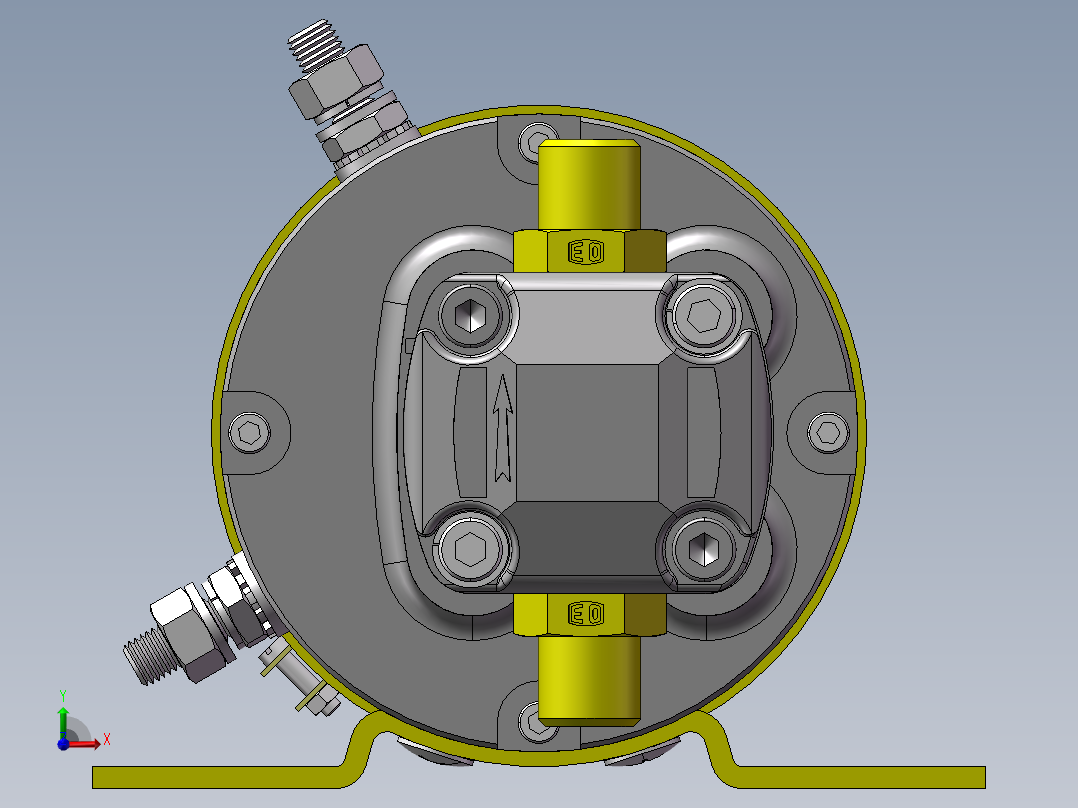 直流电机泵组装前视图