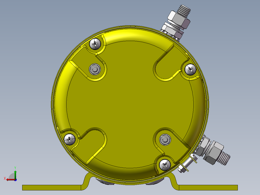直流电机泵组装后视图