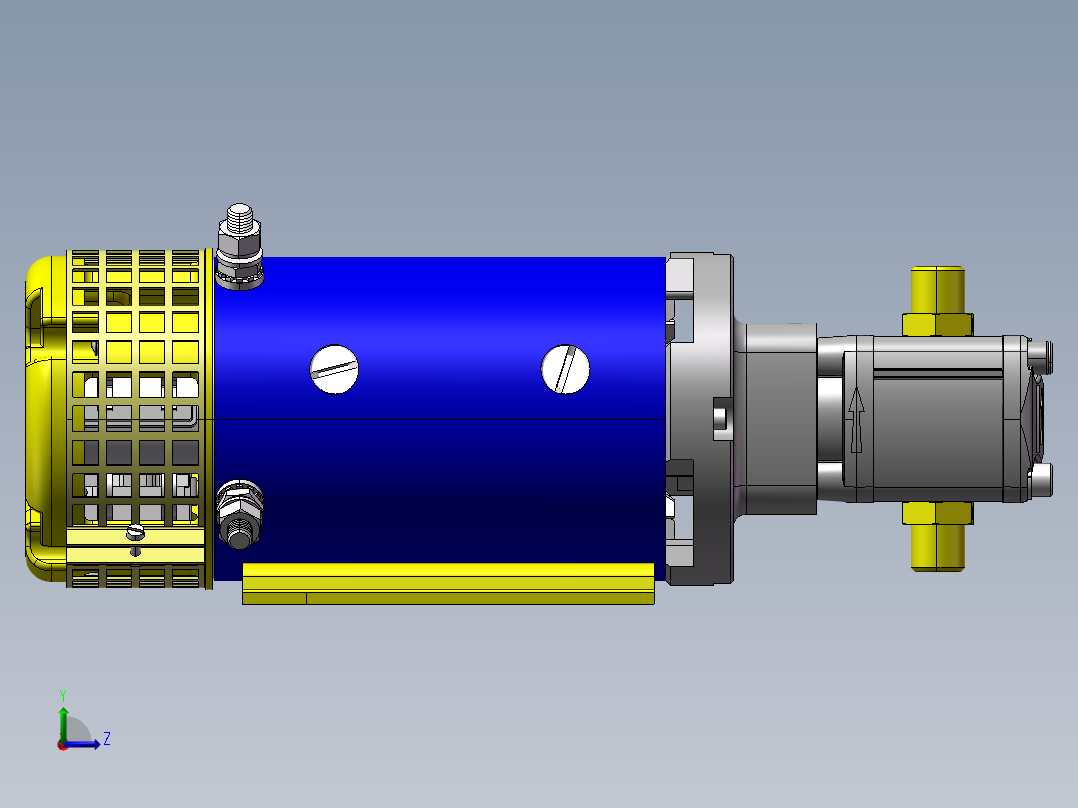 直流电机泵组装左视图