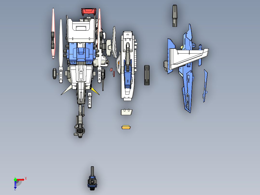 SD MK2超级高达俯视图