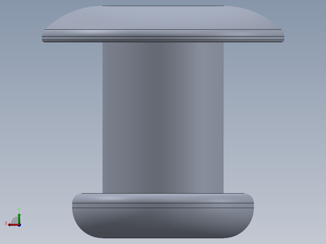 紧固件-0.2500 Rivet后视图