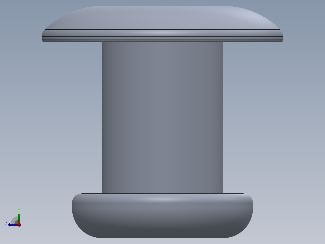 紧固件-0.2500 Rivet右视图