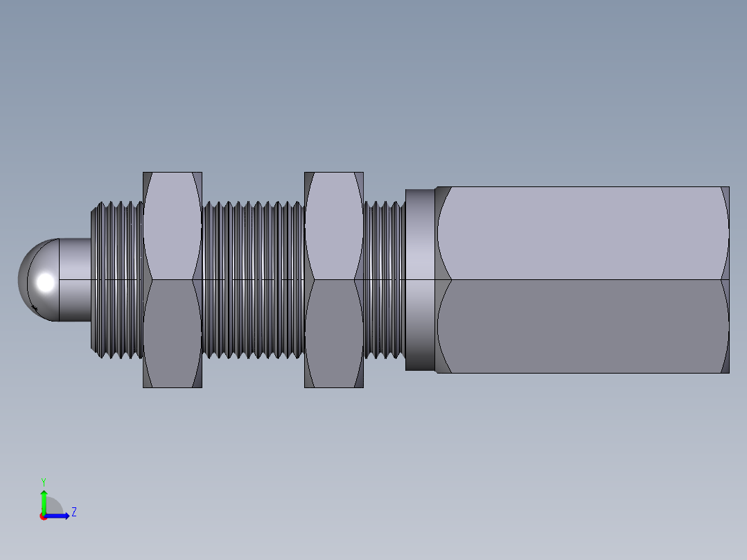 感應器配件2501-3D多系列多零件图纸模型左视图